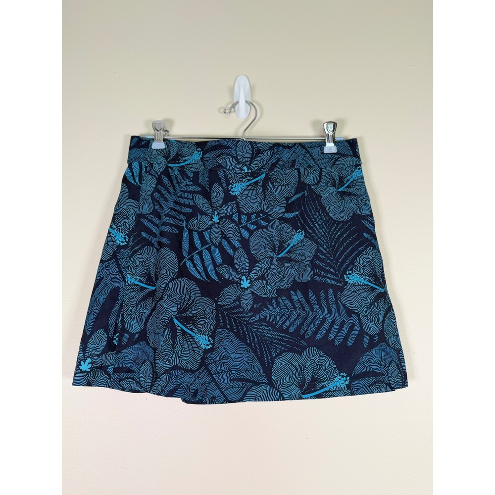RipSkirt Hawaii Women Small Navy Turquoise Tropical Hibiscus Wrap Skirt RN142231 - Picture 2 of 9